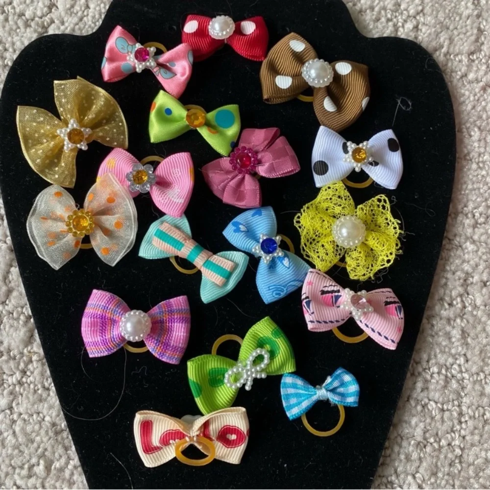 Doggie  bows— handmade(15)